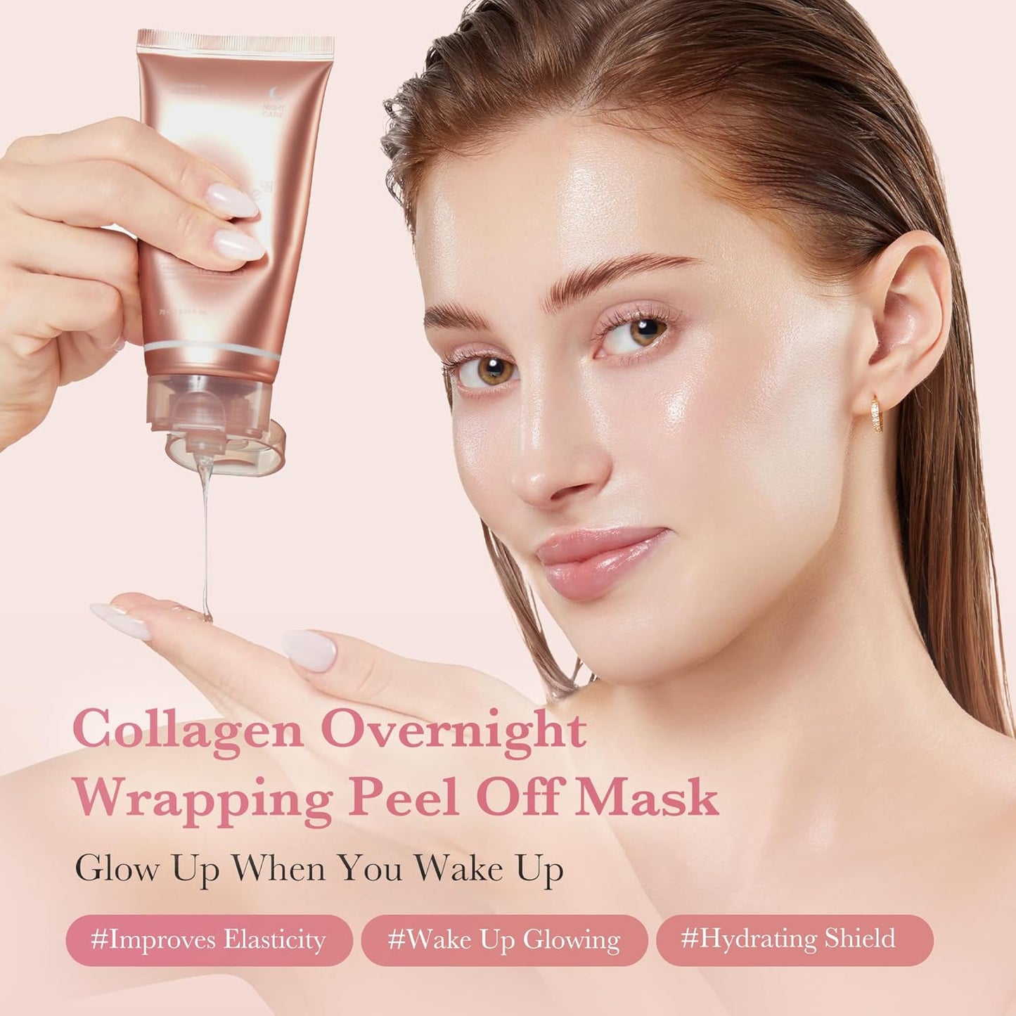 Medicube Collagen Night Wrapping Mask (75ml)| Overnight Sleeping Mask to protect skin elasticity with Collagen | Skin elasticity visible improved | Korean skincare 2.53 fl.oz